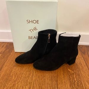 NIB Women's Suede Leather Black Bootie - Shoe the Bear